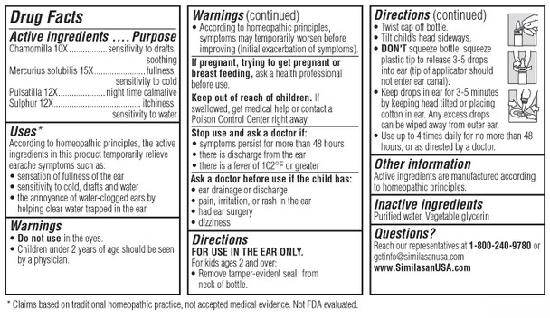 Similasan Healthy Relief Children's Earache Relief Ear Drops - 0.33 fl oz
