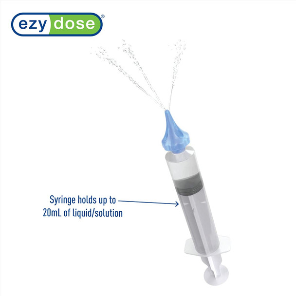 EZY DOSE Ear Wax Removal Syringe Tri-Stream Tip, Prevents Ear Infections, Safe and Effective, Easy to Use, Perfect for Kids and Adults, 20mL Capacity Clear, BPA Free