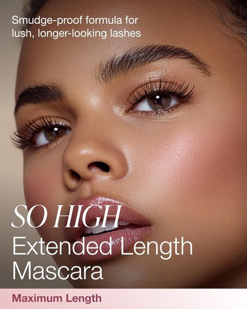 Mineral Fusion So High Extended Length Mascara (Black) - Lengthening Formula For Look of Long, Lush Lashes - Hypoallergenic With Kaolin Clay for Long Wear - No Smudge or Clumps