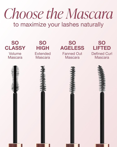 Mineral Fusion So High Extended Length Mascara (Black) - Lengthening Formula For Look of Long, Lush Lashes - Hypoallergenic With Kaolin Clay for Long Wear - No Smudge or Clumps