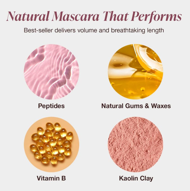 Mineral Fusion So Classy Volume Mascara (Black) - Voluminous Formula For Appearance of Fuller Lashes - Hypoallergenic, No Flaking or Caking, Smudge-Proof Formula - With Peptides & Vitamin B