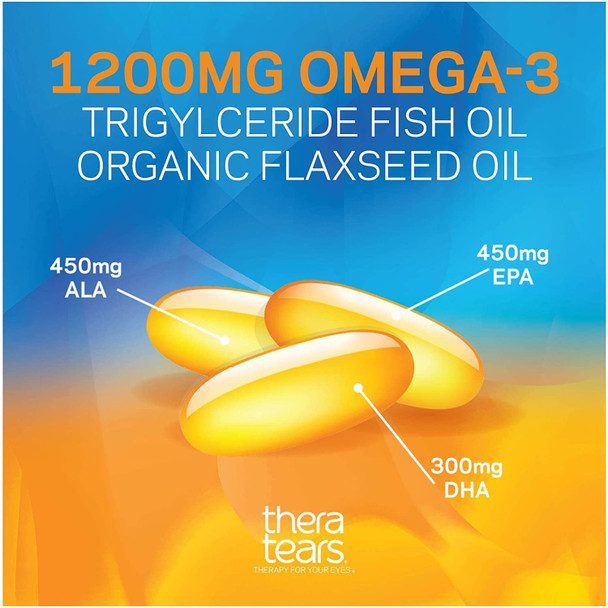Thera Tears Nutrition Omega-3 Supplement Easy Swallow Capsules - 90 CT