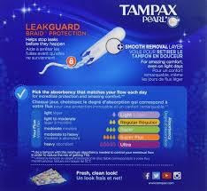 Tampax Pearl Tampons Super Plus Absorbency with LeakGuard Braid, Unscented, 18 Count
