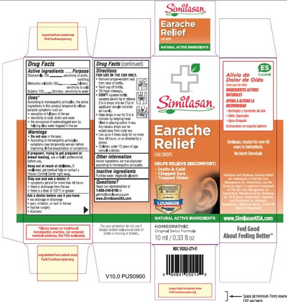 Similasan Earache Relief Ear Drops 0.33 Ounce Bottle, #1 Pharmacist Recommended for Ear Pain