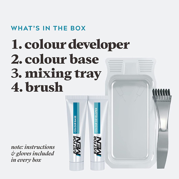 JUST FOR MEN Color Gel Mustache & Beard M-55 Real Black, 1 Count