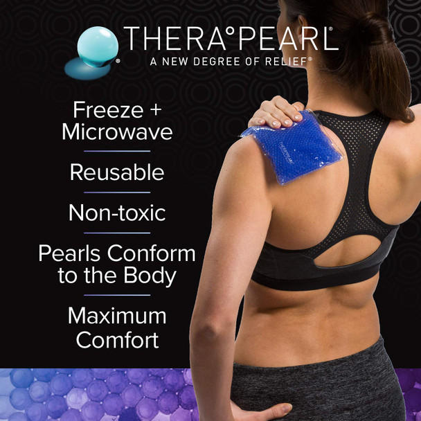 TheraPearl Reusable Hot Cold Pack, Sports Ice Size Pack with Gel Beads for Athletes, Flexible Hot & Cold Compress for Arthritis Pain Relief, Swelling, Sports Injuries, Cooling & Heating Pad