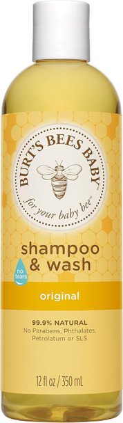 Burt's Bees Baby Shampoo & Wash, Original Tear Free Baby Soap - 12 Ounce Bottle