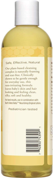 Burt's Bees Baby Shampoo & Wash, Original Tear Free Baby Soap - 12 Ounce Bottle
