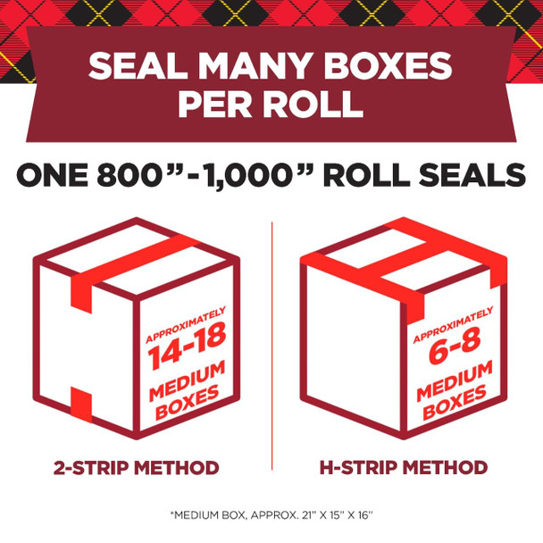 Scotch Secure Seal Packing Tape, Ultra Clear, Reliable and Durable Seal, 1.88 in x 800 in., 1 Packaging Roll with Dispenser