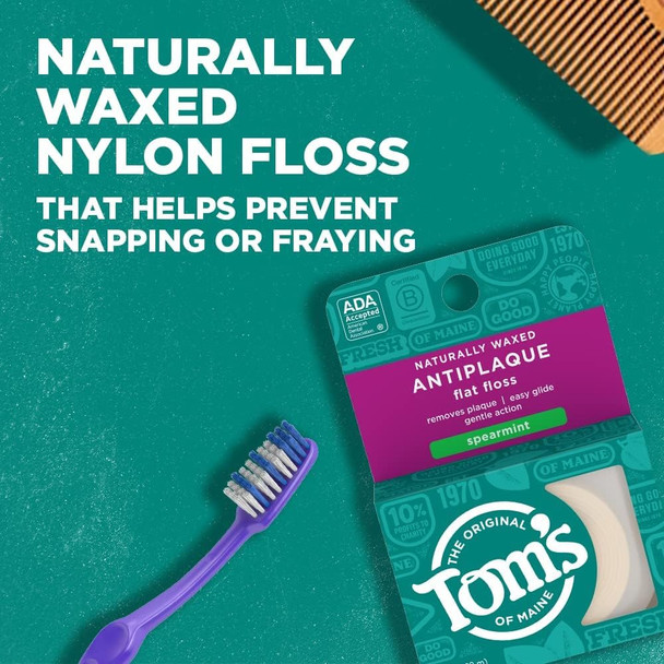 Tom's of Maine Floss Flat-Anti Plaque Spearmint 32 yd String