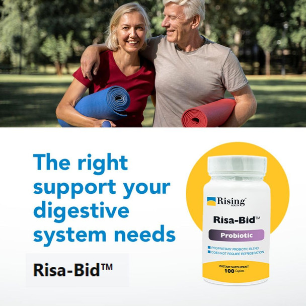 Rising Health - Risa-Bid Caplets - Probiotic Dietary Supplements - 100 caplets