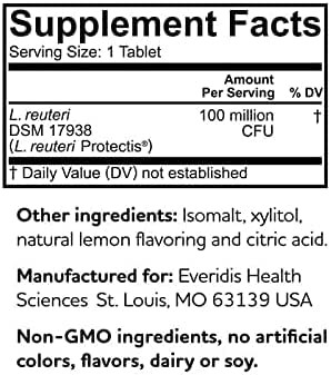 BioGaia Protectis Kids | Probiotic for Ages 3+ | Eases Occasional Digestive Issues & Promotes Regularity | Allergen, Dairy, Soy & Gluten Free | Backed by 30 Years of Research | 30 Day Supply