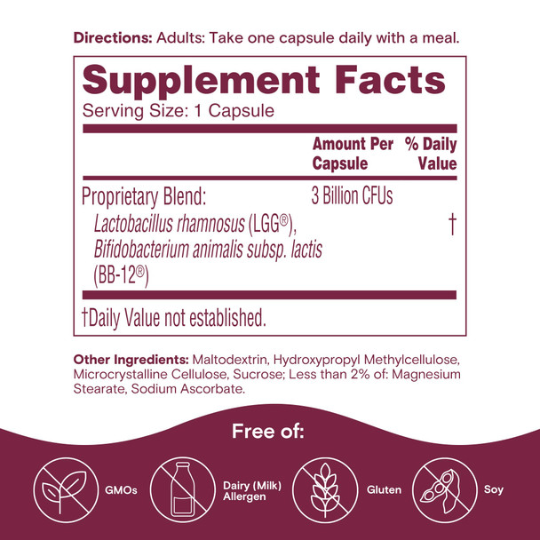 Phillips' Colon Health Daily Probiotic Capsules, 4-in-1 Symptom Defense to help defend against Occasional Gas, Bloating, Constipation, and Diarrhea, Daily Supplement, 30 Count