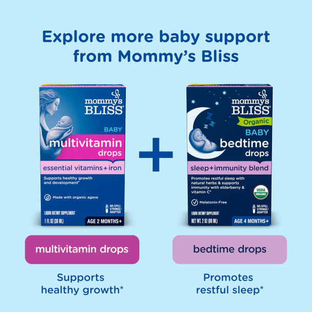 Mommy's Bliss Baby Probiotic Drops, Infant Probiotics, Supports Digestive Health & Immune Function*, Newborns & Up, 0.34 Fl Oz (30 Servings)