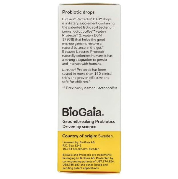 BioGaia Baby Probiotic Drops - Baby Essentials for Colic & Gas Relief, Safe for Newborns, Reduces Crying, Fussing, Colic, Gas, Spit-ups and Constipation, No allergens, Dairy, Soy, Gluten, or Sugar