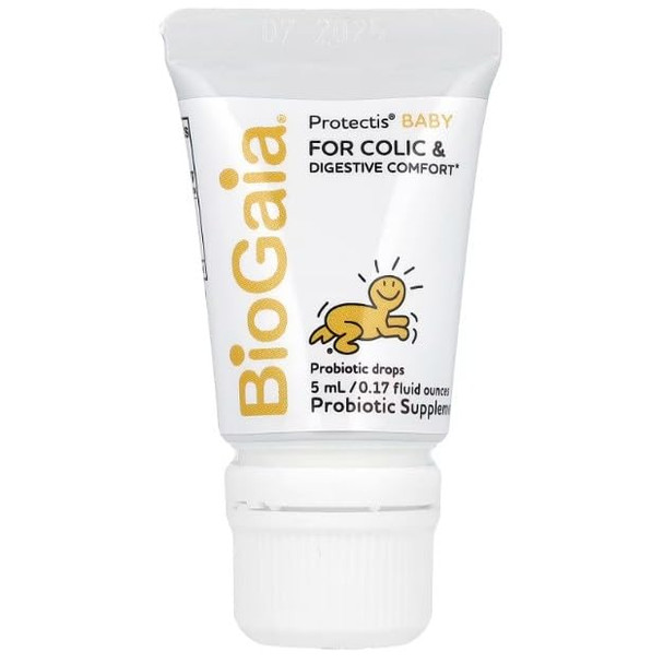 BioGaia Baby Probiotic Drops - Baby Essentials for Colic & Gas Relief, Safe for Newborns, Reduces Crying, Fussing, Colic, Gas, Spit-ups and Constipation, No allergens, Dairy, Soy, Gluten, or Sugar