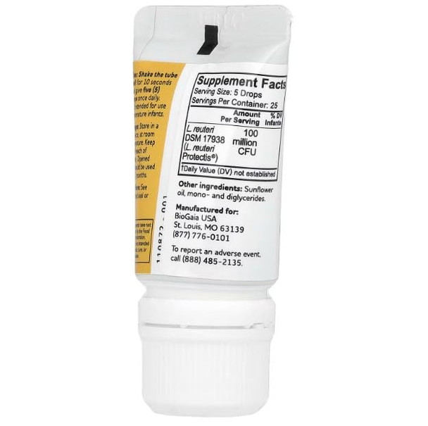 BioGaia Baby Probiotic Drops - Baby Essentials for Colic & Gas Relief, Safe for Newborns, Reduces Crying, Fussing, Colic, Gas, Spit-ups and Constipation, No allergens, Dairy, Soy, Gluten, or Sugar