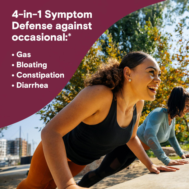 Phillips' Colon Health Daily Probiotic Capsules, 4-in-1 Symptom Defense to help defend against Occasional Gas, Bloating, Constipation, and Diarrhea, Daily Supplement, 60 Count