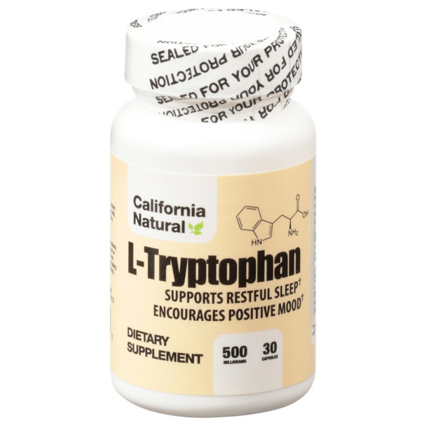 California Natural L-Tryptophan - 500 mg - 30 Capsules