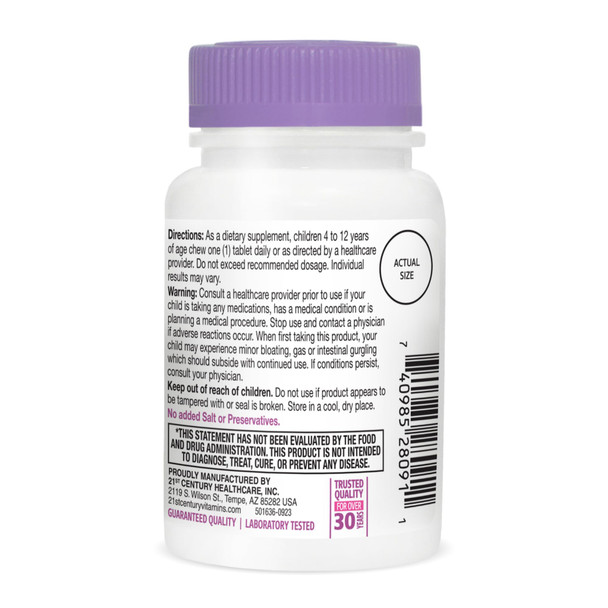 21st Century Zoo Friends Probiotic Chewable, Fruit Punch Flavors, 30 Count