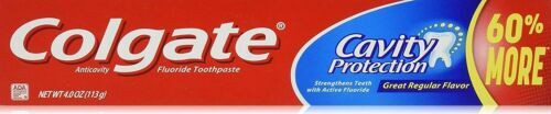 Colgate Cavity Protection Toothpaste with Fluoride Great Regular Flavor 4 Ounce