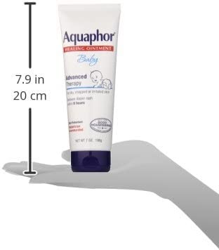 Aquaphor Baby Healing Ointment Advanced Therapy Skin Protectant, Dry Skin and Diaper Rash Ointment, Holiday Baby Gifts, 7 Oz Tube