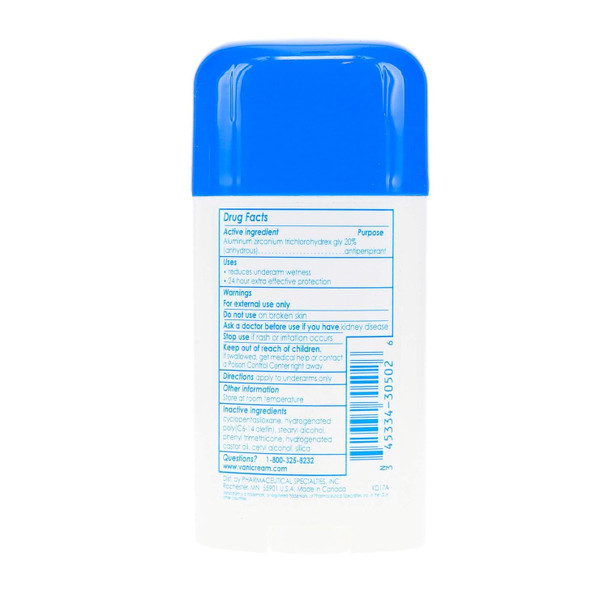 Vanicream Anti-Perspirant Deodorant for Sensitive Skin - 2.25 oz - Clinical-Strength Deodorant with 24-Hour Protection - Unscented
