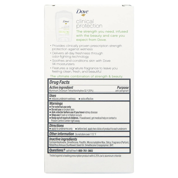 Dove Clinical Protection Antiperspirant Deodorant, Cool Essentials 1.7 Ounce