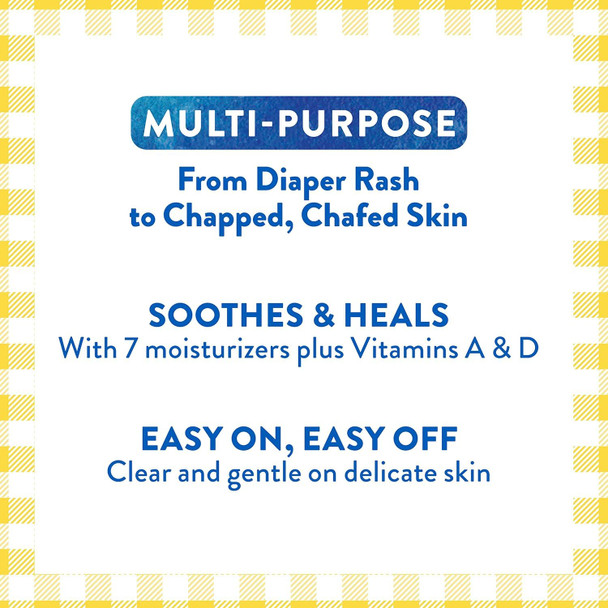 Balmex Multi-Purpose Healing Ointment & Skin Protectant for Diaper Rash and Chafing, with Petrolatum, 7 Moisturizers and Vitamins A&D, Pediatrician Recommended and Paraben-Free, 3.5oz