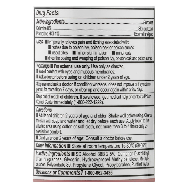LEADER Calamine Anti-Itch Lotion, Medicated External Analgesic Skin Protectant Lotion for Fast-Acting Itch Relief, Poison Ivy, Insect Bites, Chicken Pox (1, Pink)