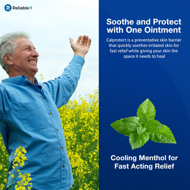 CalProtect Anti-Rash Moisturizing Ointment (4oz Tube) Reliable-1 Laboratories Adult Diaper Incontinence - Skin Barrier Soothing Repair And Relief For Men & Women