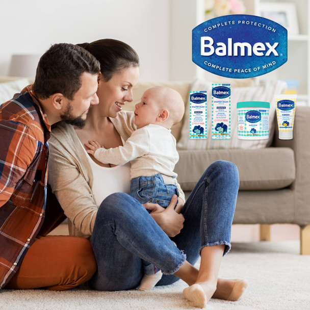 Balmex Complete Protection Baby Diaper Rash Cream with Zinc Oxide + Soothing Botanicals, 4 Ounce