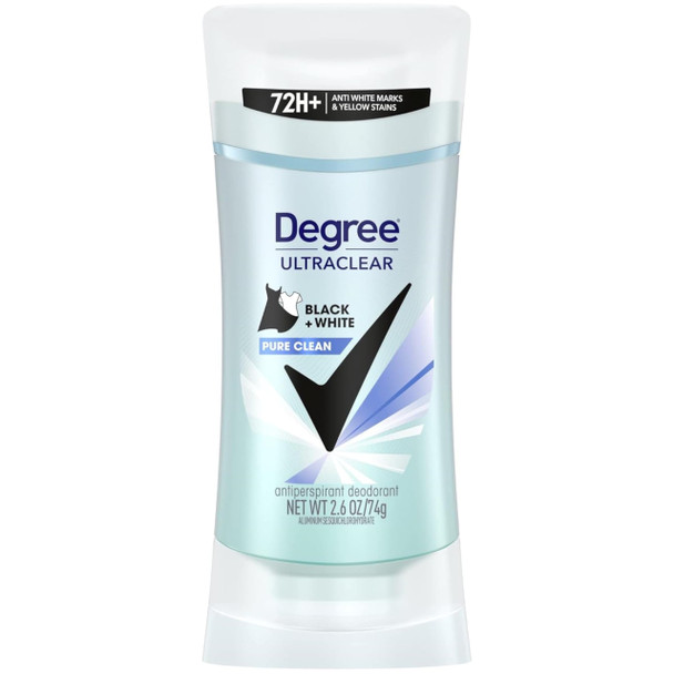 Degree Antiperspirant for Women Protects from Deodorant Stains Pure Clean Deodorant for Women 2.6 oz