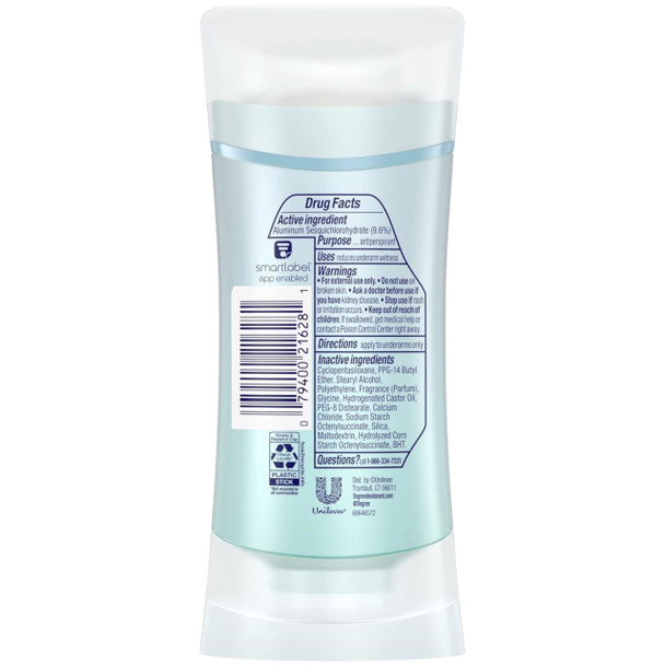Degree Antiperspirant for Women Protects from Deodorant Stains Pure Clean Deodorant for Women 2.6 oz