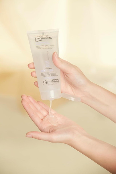 GIOVANNI ECO CHIC Straight Fast Straightening Elixir - Helps Smooth Curls & Straighten Hair, Temporarily Straightens Hair, Heat Protectant, Paraben-Free - Straight Fast Elixir, 6.8 Fl Oz