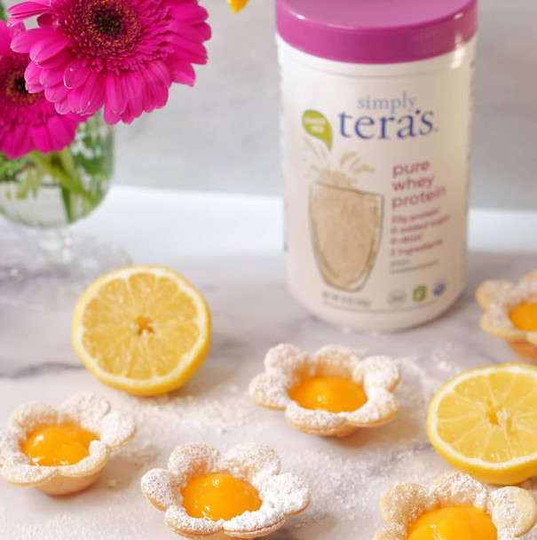 simply tera's Pure Whey Protein Powder - Grass Fed Whey Protein Powder, Clean & Natural, Unflavored, Non-GMO, Kosher, Unsweetened - 12 Oz