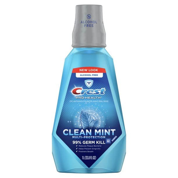 Crest Pro-Health Multi-Protection Refreshing Clean Mint Flavor Mouthwash, 1 ltr