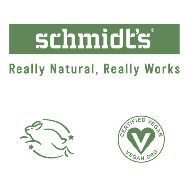 Schmidt's Aluminum-Free Vegan Deodorant Fresh Cucumber for Women and Men, with 24 Hour Odor Protection, Natural Ingredients, Cruelty-Free, 2.65 oz