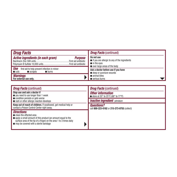 Polysporin First Aid Antibiotic Ointment without Neomycin, Travel Size, 1 Oz Tube, For Infection Protection