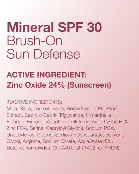 Mineral Fusion Brush-On Powder Sunscreen for Face SPF 30 | Transluscent Natural Daily Sun Care with UVA UVB Protection | Hypoallergenic, Non-Toxic | TSA & Travel Friendly