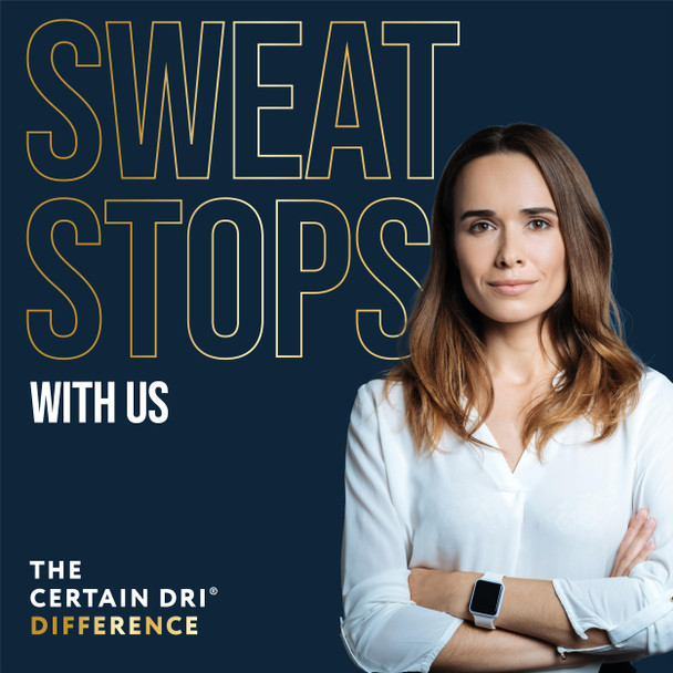 Certain Dri Prescription Strength Clinical Antiperspirant Roll-On for Hyperhidrosis, 72-Hour Sweat Protection, Fragrance-Free, Doctor-Recommended for Men & Women, 1.2 fl oz, (Pack of 1)