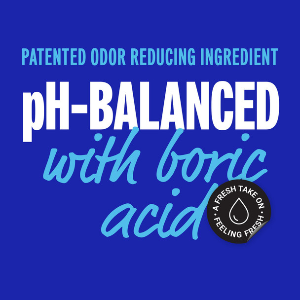 Summer's Eve Ultimate Odor Protection Daily Feminine Wipes, Gentle pH-Balanced Formula with Boric Acid Cleanses & Removes Vaginal Odor, Individually Wrapped Body Wipes, 12 Count