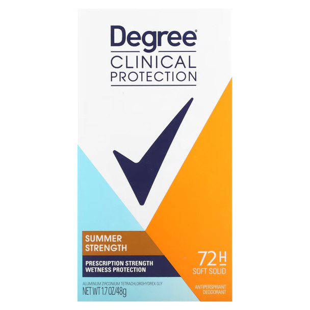 Degree Clinial Protection Deodorant Stick, Summer Strength, 1.7 oz