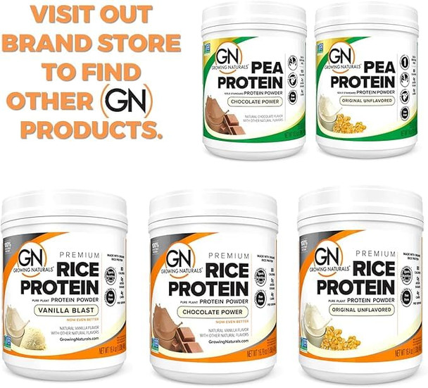 Growing Naturals Yellow Pea Protein - Vanilla Blast - 16 oz by Growing Naturals