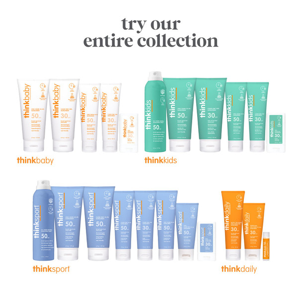 Thinksport Kids Sunscreen Spray, SPF 50 All Sheer Mineral Sunscreen, 6 Fl Oz, Water Resistant Baby & Toddler, Natural Zinc Oxide UVA/UVB Protection