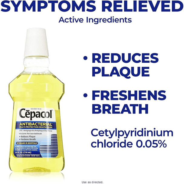 Cepacol Antibacterial Multi-Protection Mouthwash 24 oz