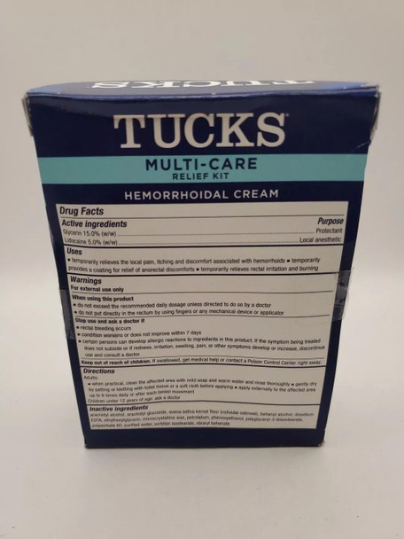 Tucks Multi-Care Relief Kit  40 Count Witch Hazel Pads & 0.5 oz. Lidocaine Cream - Protects from Irritation, Hemorrhoid Treatment Medicated Pads Used by Hospitals