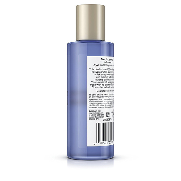 Neutrogena Eye Make Up Remover Oil Free Non Greasy Dual Action Formula 5.5 oz