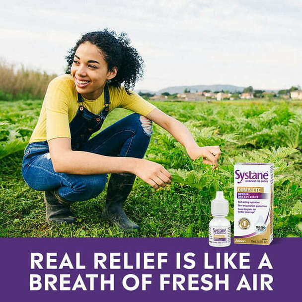 Systane Lubricant Eye Drops Complete Optimal Dry Eye Relief Fast-Acting 10mL