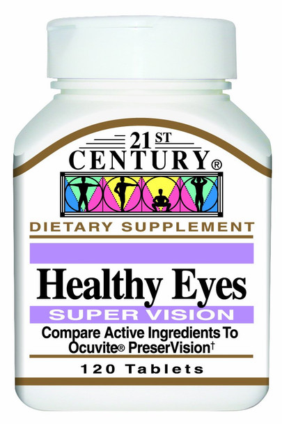 21st Century Health Care, Healthy Eyes, Super Vision, 120 Tablets